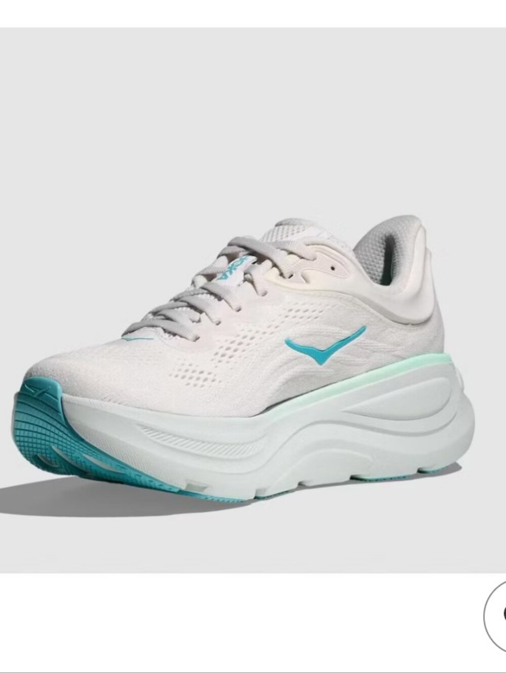 Hoka One One HOKA Bondi 9 W Women's Frost/Cielo Blue Mesh Lace Up 1162012 - Picture 2 of 8